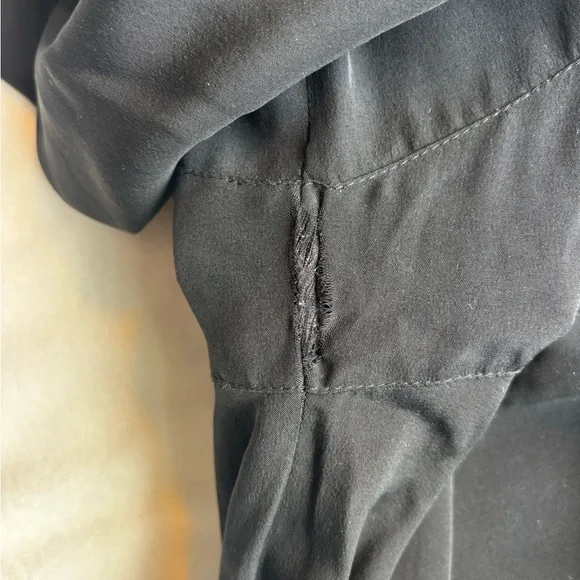 Black Silk Dress with Gold and Red Embroidery - Picture 4 of 4